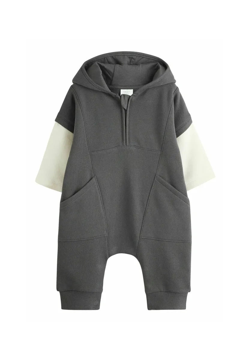 REGULAR FIT - Jumpsuit - black white