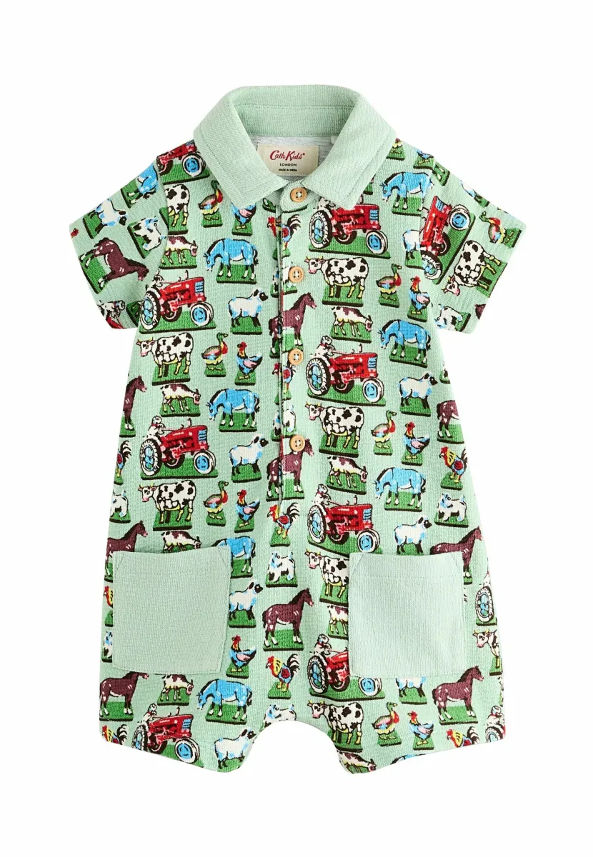 REGULAR FIT - Jumpsuit - green farm collared