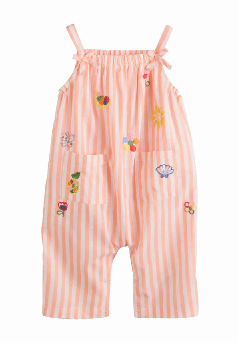 REGULAR FIT - Jumpsuit - orange  white stripe