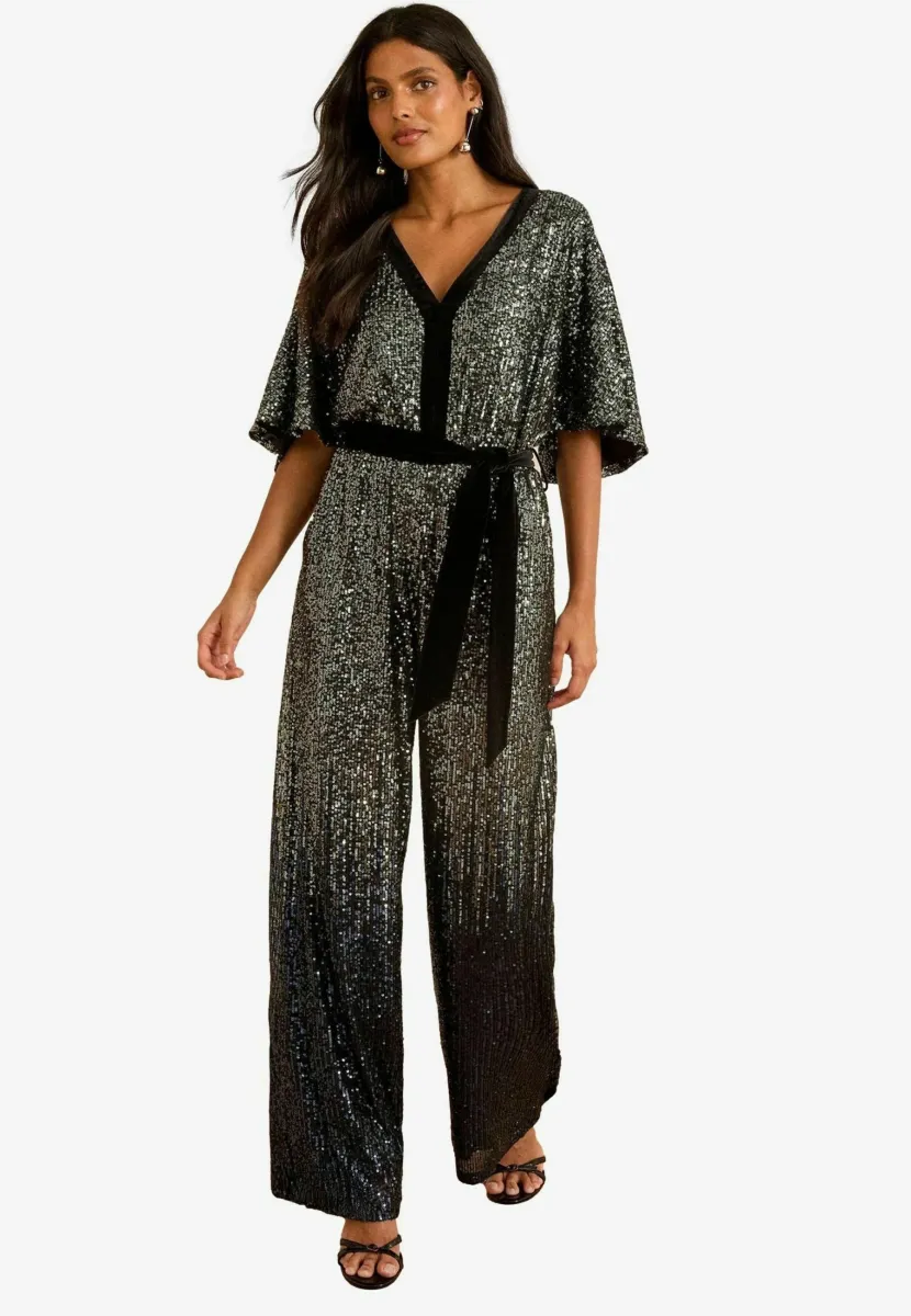REGULAR FIT  - Jumpsuit - silver sequin
