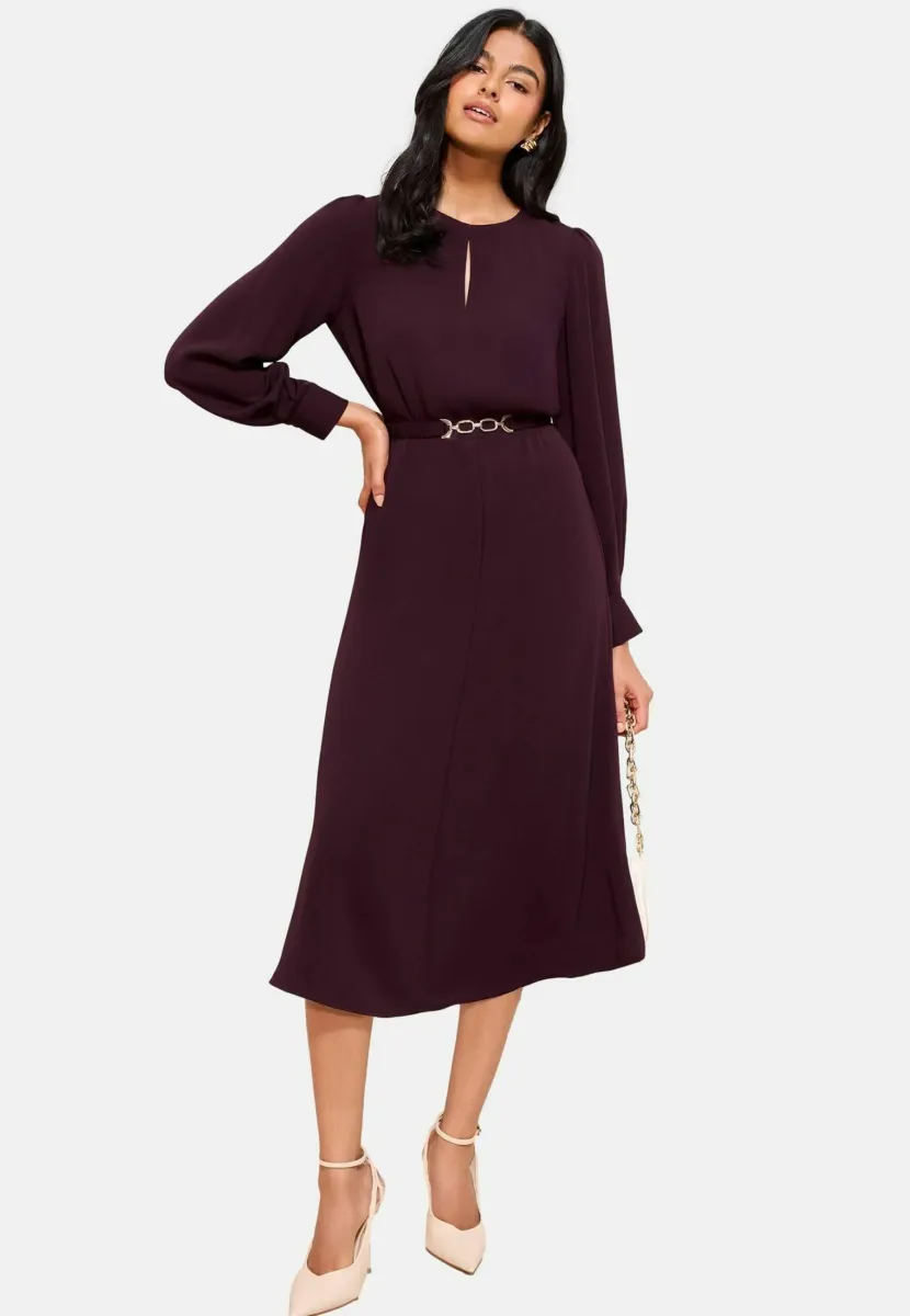 REGULAR FIT - KEYHOLE SNAFFLE  - Freizeitkleid - burgandy red