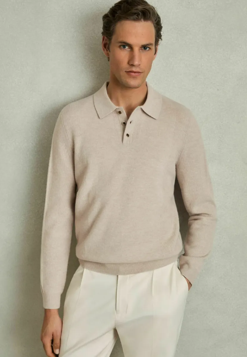 REGULAR FIT - KINGSLEY  TEXTURED - Strickpullover - oatmeal