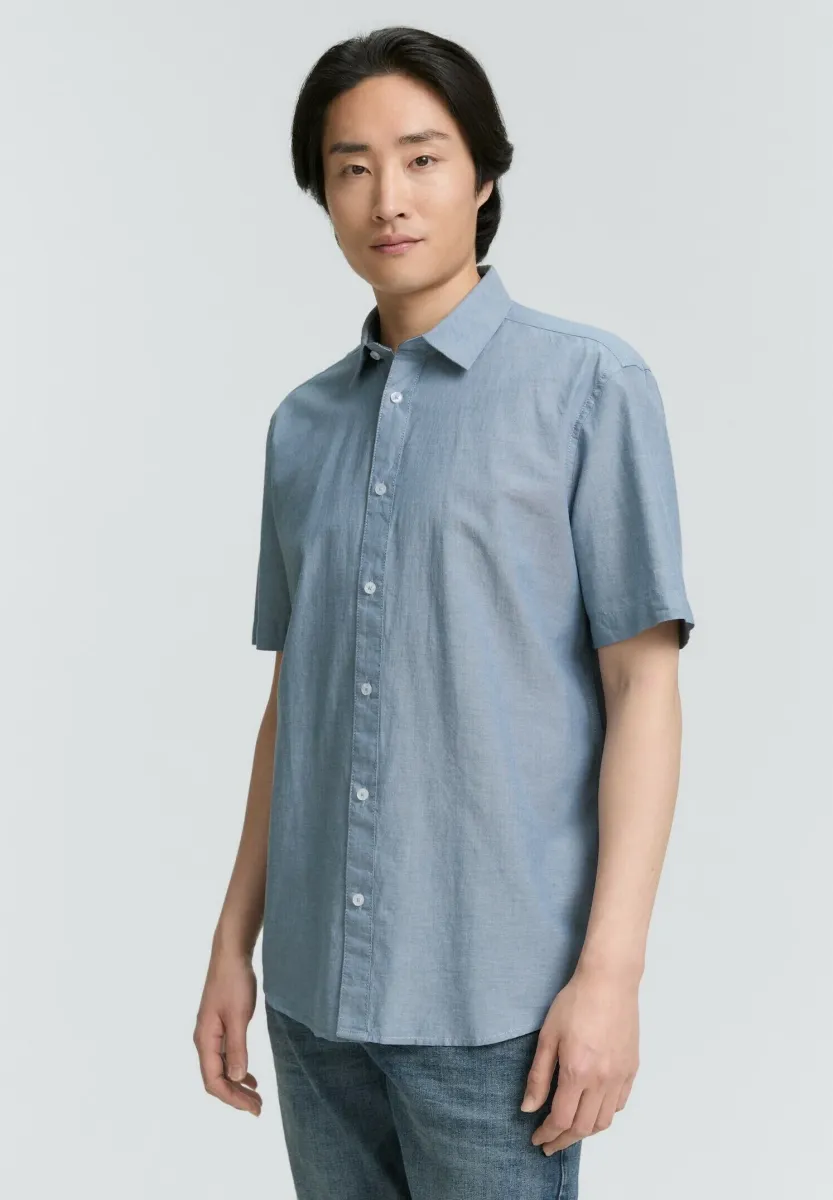REGULAR FIT KURZARM - Hemd - real teal blue chambray