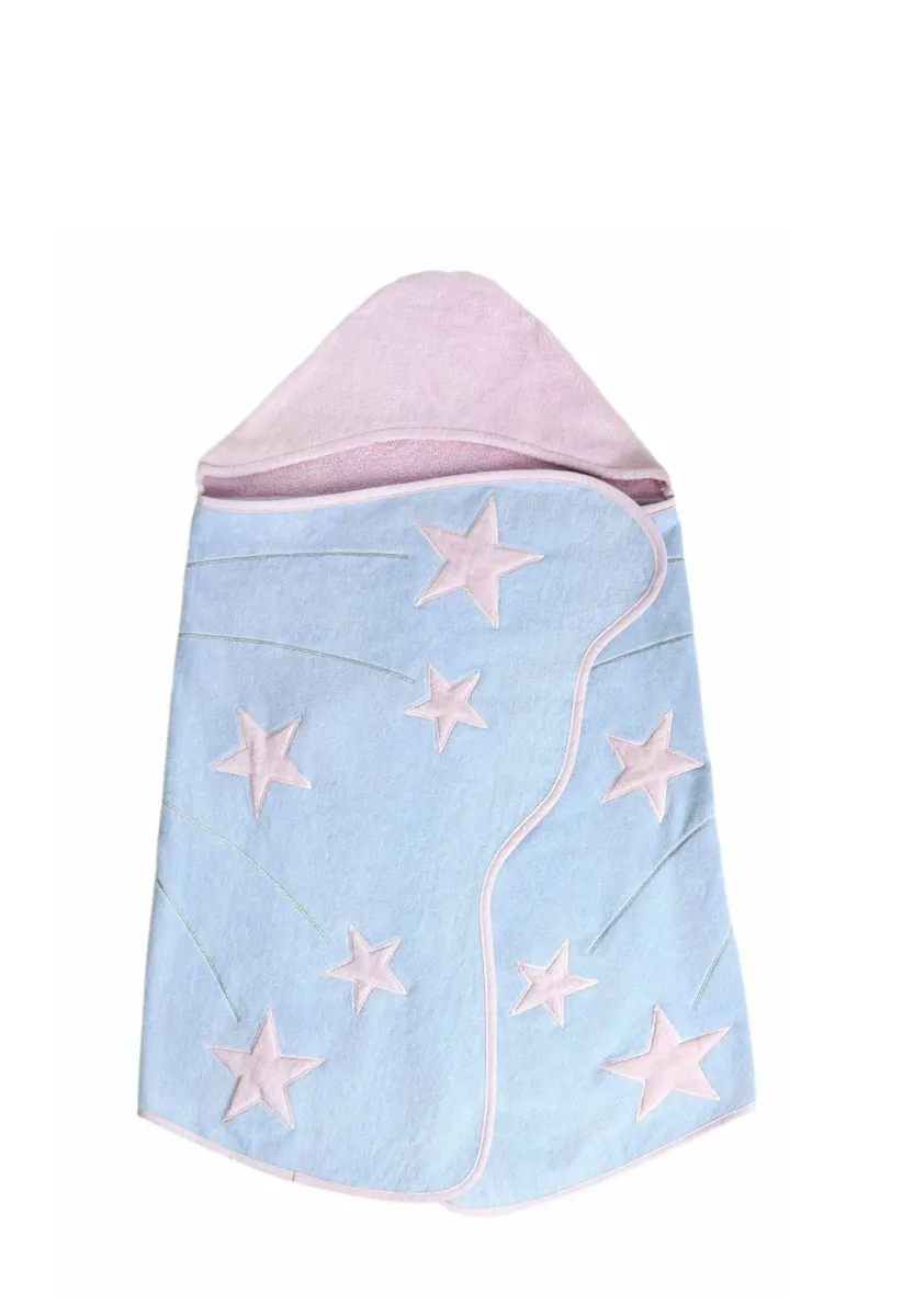 REGULAR FIT - LARGE HOODED - Badetuch - blue