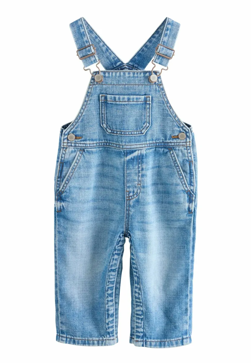 REGULAR FIT - Latzhose - mid blue