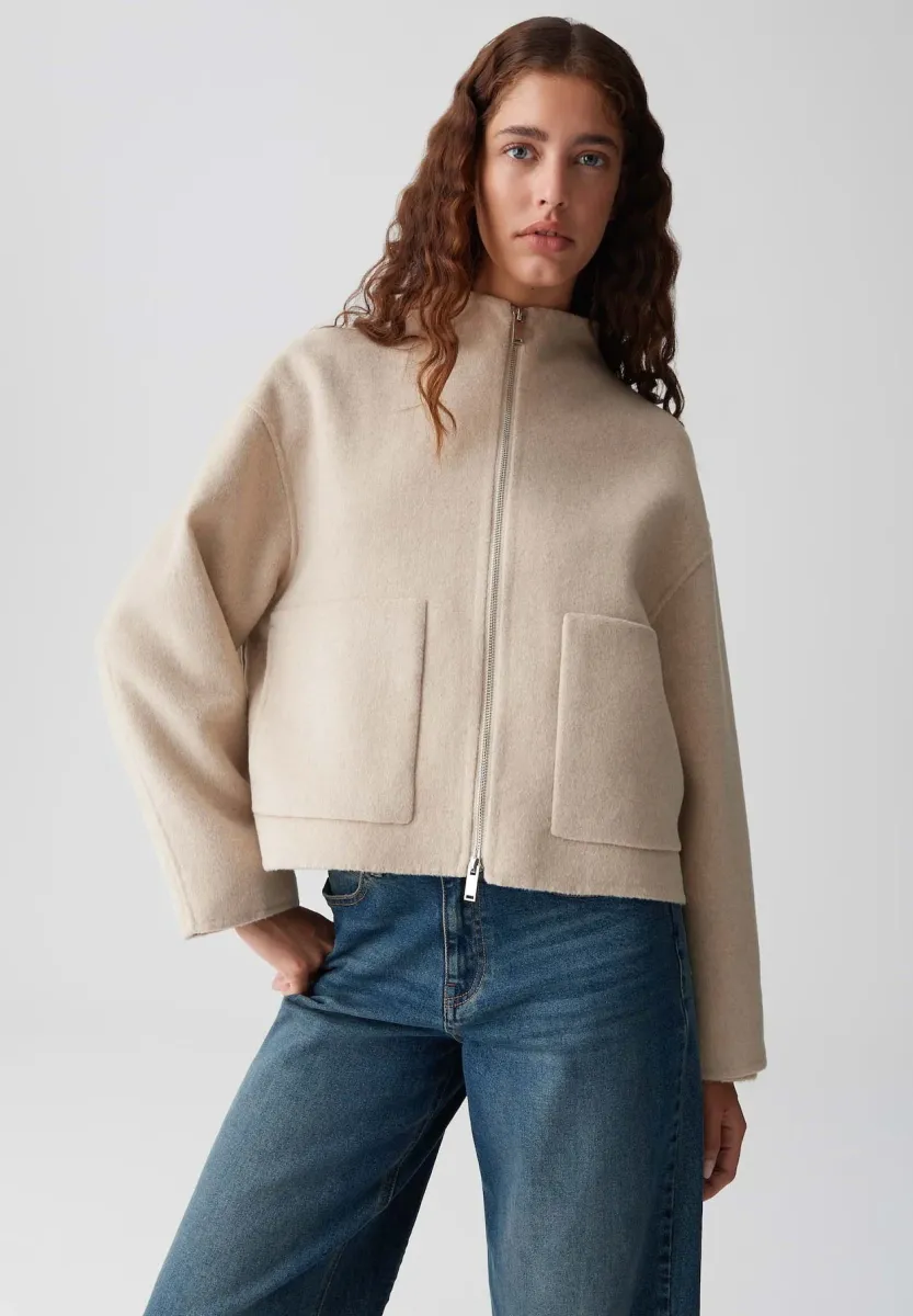 REGULAR FIT - Leichte Jacke - macadamia