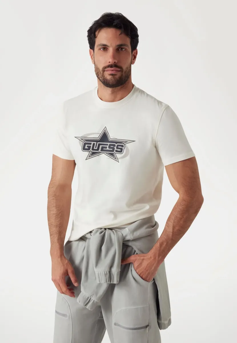 REGULAR FIT LOGO - T-Shirt print - weiß