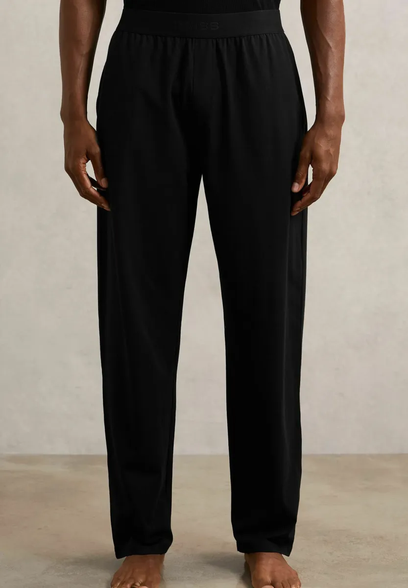 REGULAR FIT - LOGO-WAISTBAND JOGGERS WITH STRETCH  - Nachtwäsche Hose - black