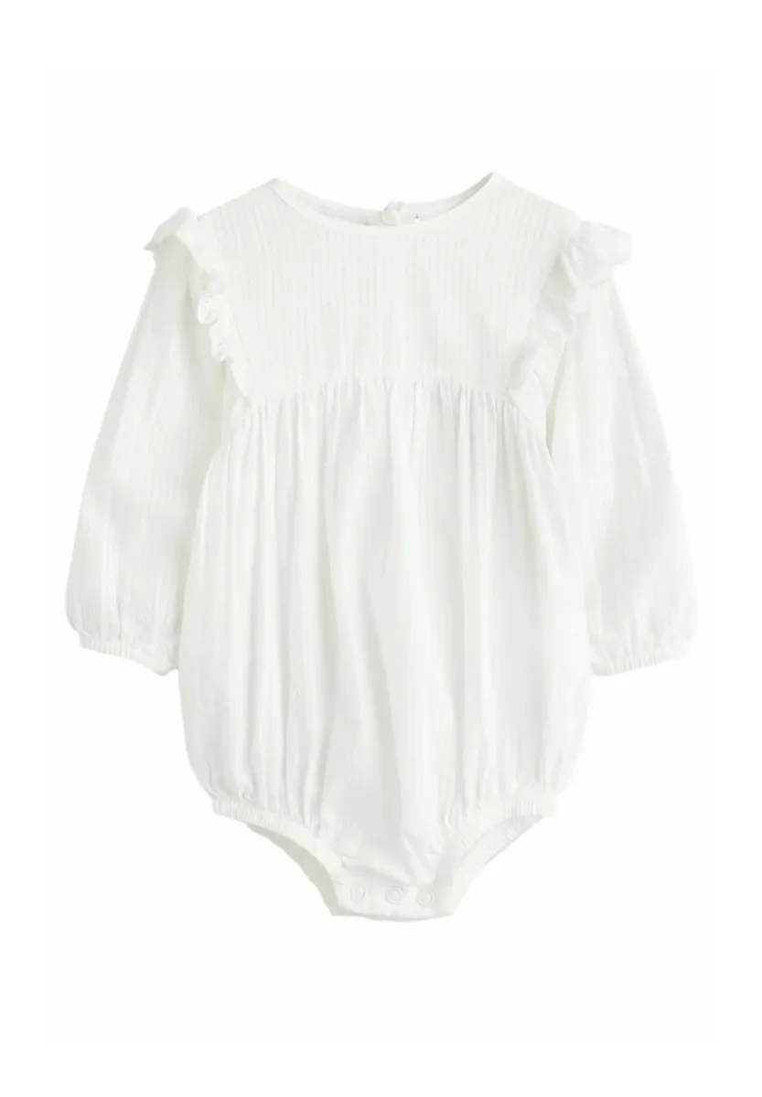 REGULAR FIT LONG SLEEVE BLOOMER - Body - ecru white broderie