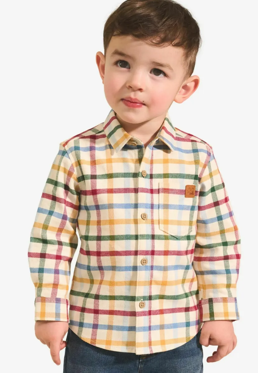 REGULAR FIT - LONG SLEEVE CHECK CHARACTER - Hemd - ecru bright gingham check