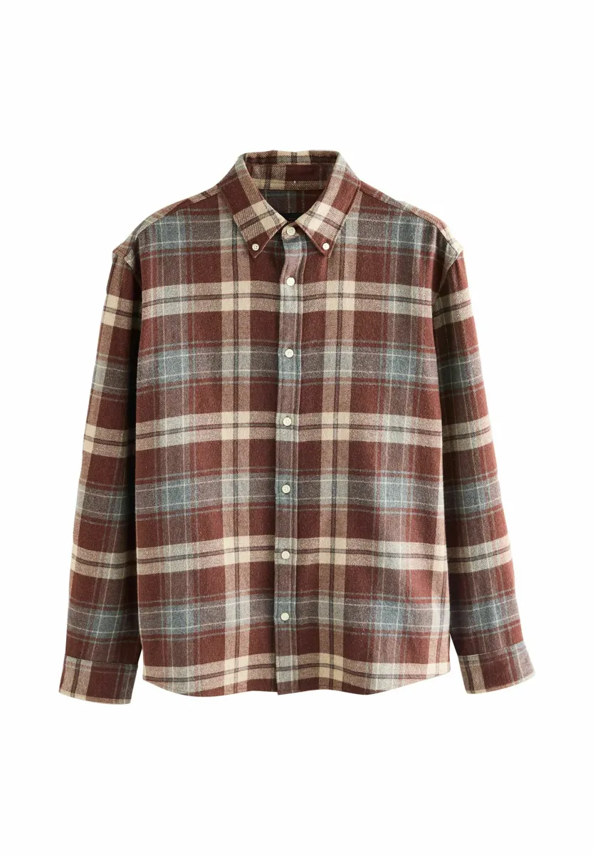 REGULAR FIT - LONG SLEEVE CHECK - Hemd - chocolate brown