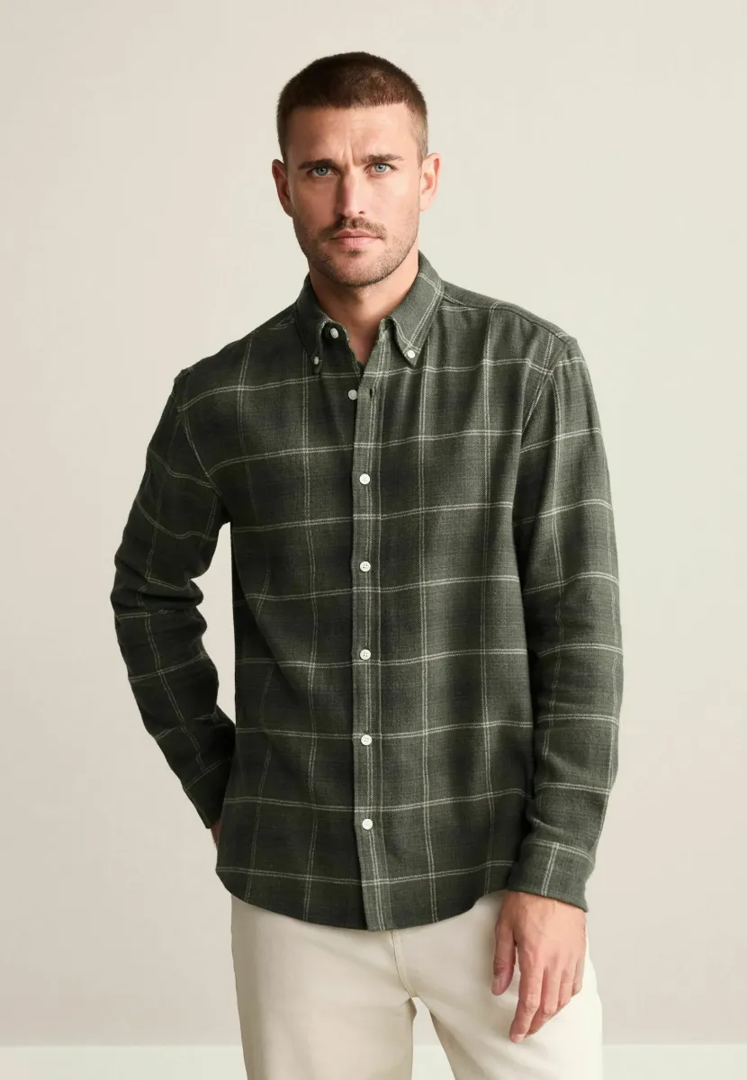 REGULAR FIT - LONG SLEEVE CHECK - Hemd - green