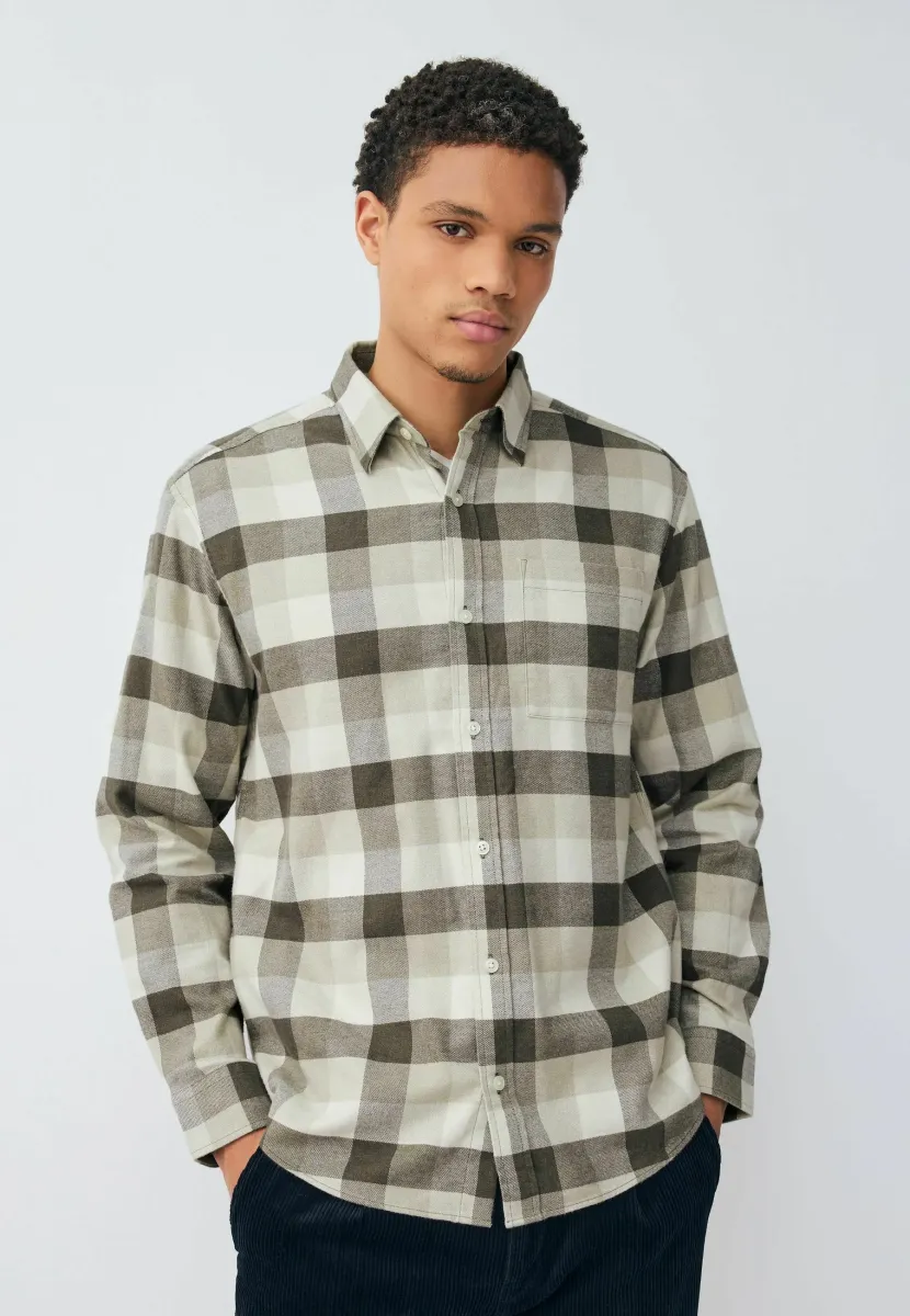 REGULAR FIT LONG SLEEVE CHECK  - Hemd - neutral brown