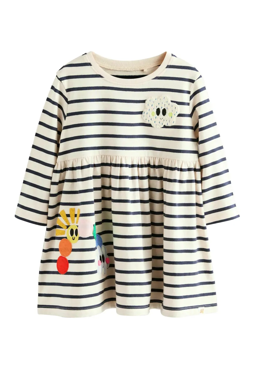 REGULAR FIT - LONG SLEEVE EMBELLISHED - Jerseykleid - rainbow stripe