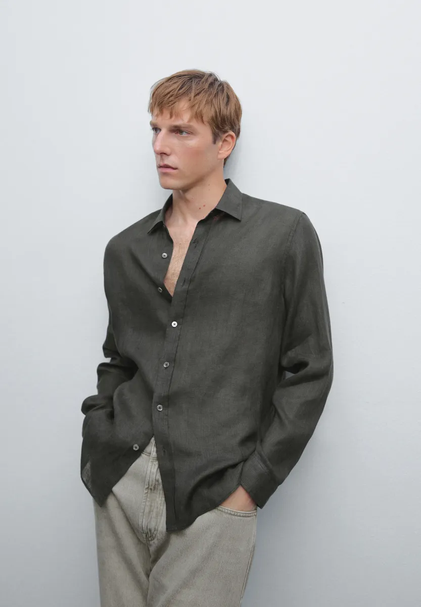 REGULAR FIT LONG SLEEVE - Hemd - dark green