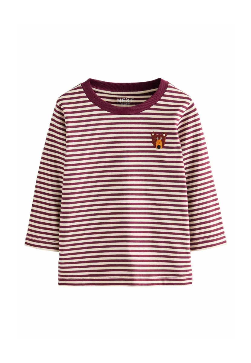 REGULAR FIT - LONG SLEEVE - Langarmshirt - berry red stripe bear