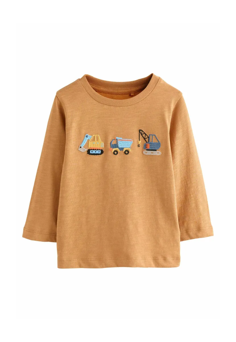 REGULAR FIT - LONG SLEEVE - Langarmshirt - mustard yellow digger transport
