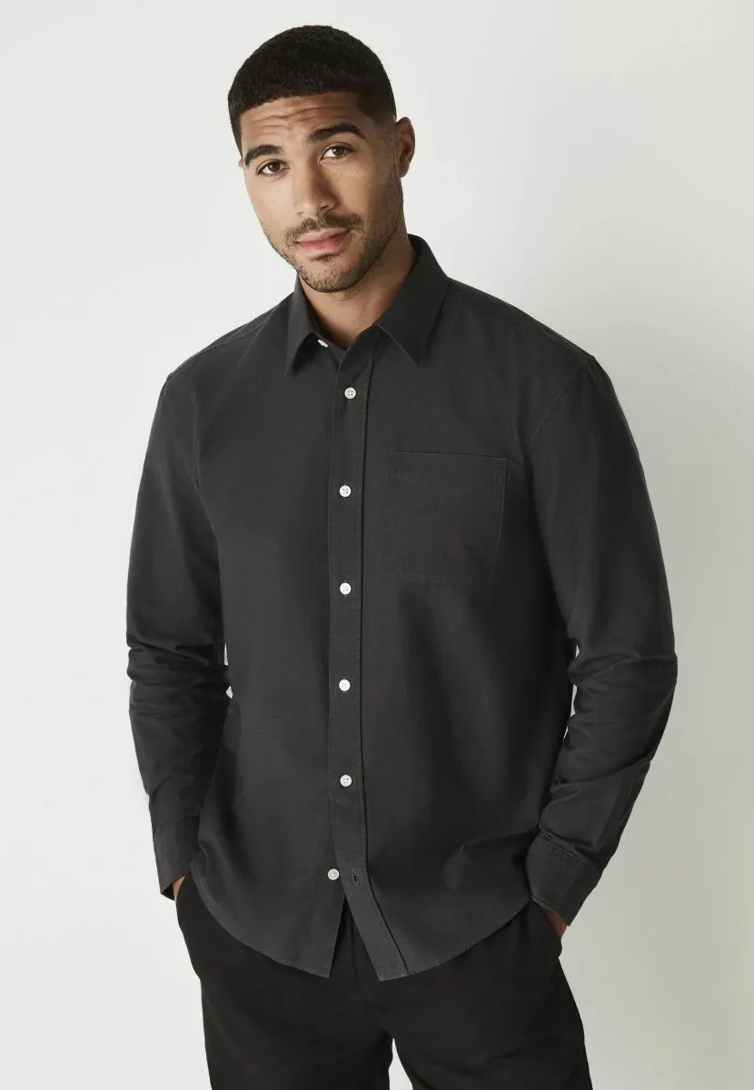 REGULAR FIT - LONG SLEEVE OXFORD - Hemd - charcoal grey