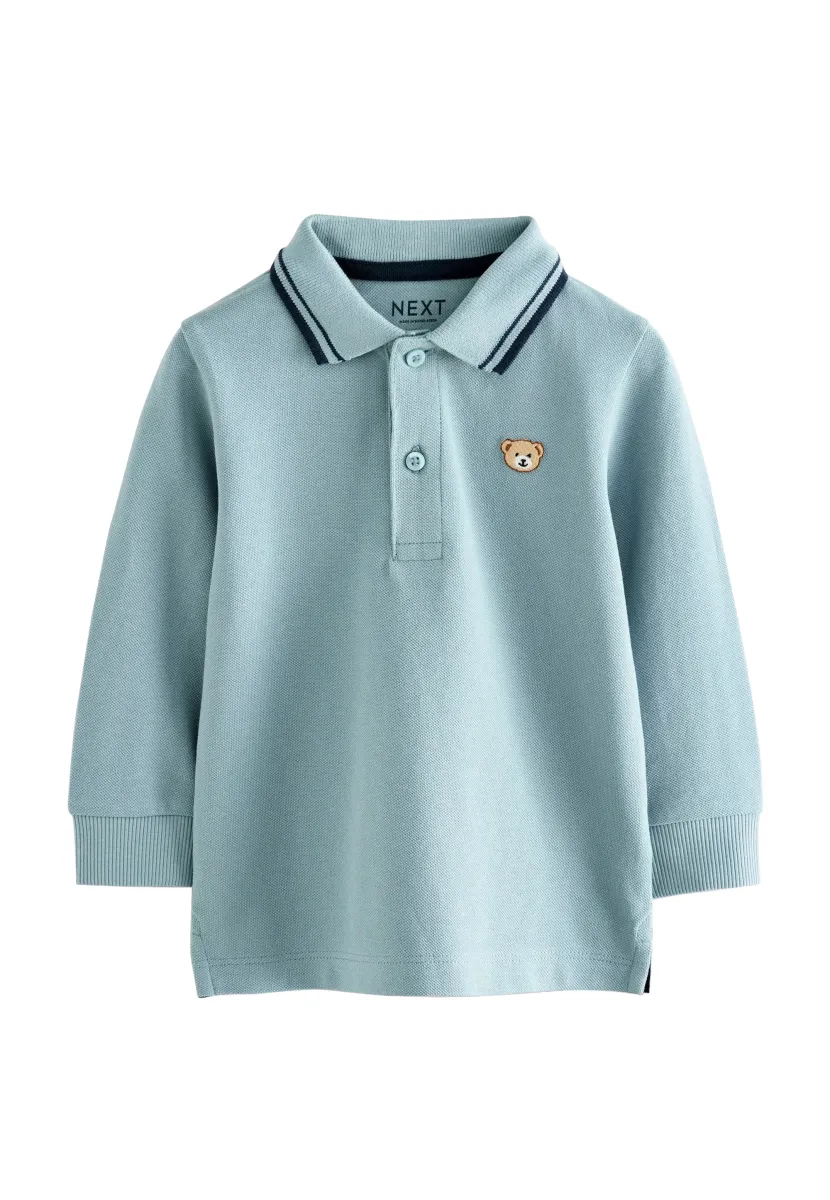 REGULAR FIT - LONG SLEEVE - Poloshirt - blue