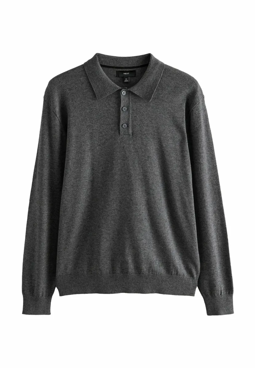 REGULAR FIT -LONG SLEEVE  - Strickpullover - charcoal grey