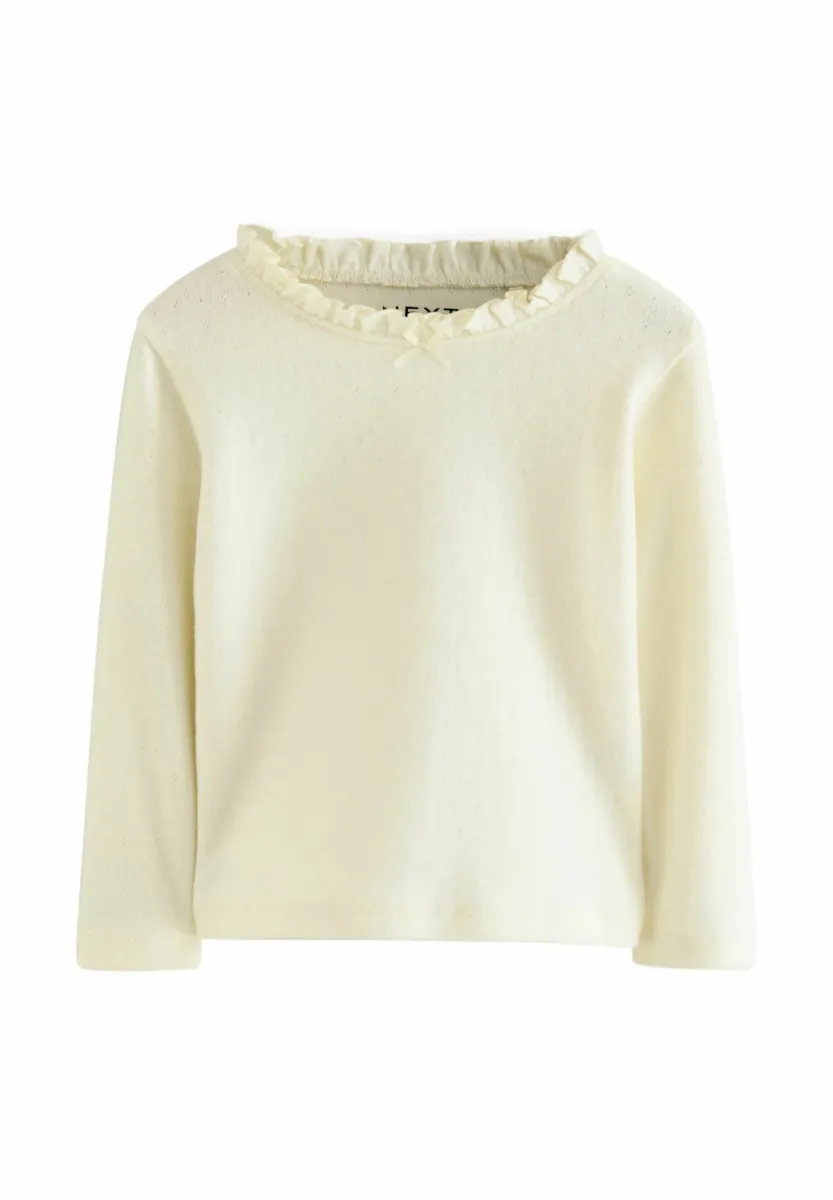 REGULAR FIT - LONG SLEEVE  - Strickpullover - ecru white