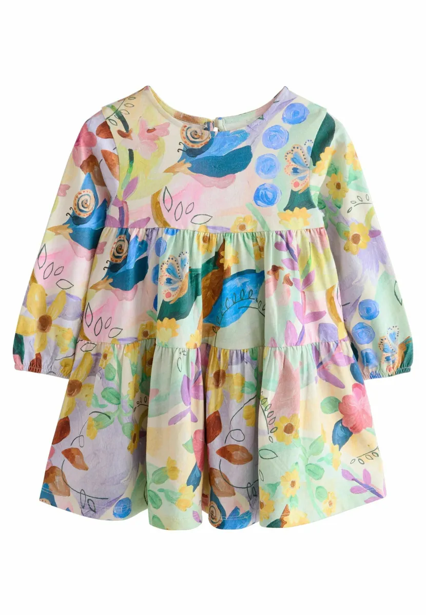 REGULAR FIT - LONG SLEEVE TIERED - Jerseykleid - bright floral