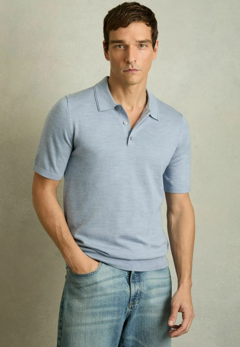 REGULAR FIT MANOR - Poloshirt - soft blue