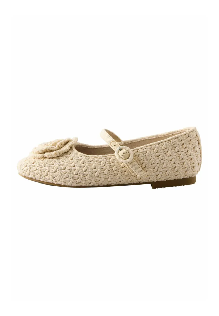 REGULAR FIT - MARY JANE - Riemchenballerina - neutral crochet