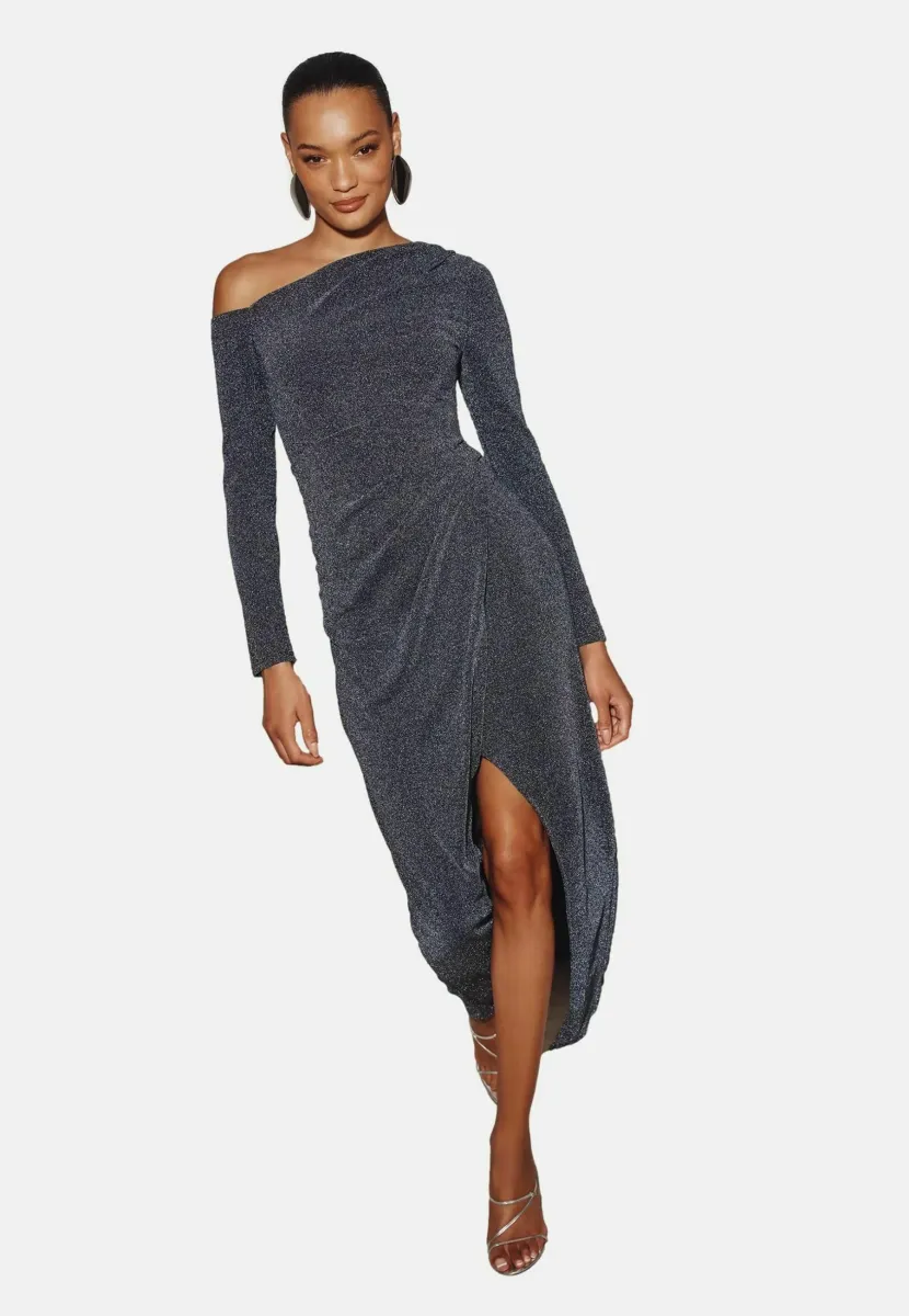 REGULAR FIT  - Maxikleid - silver glitter