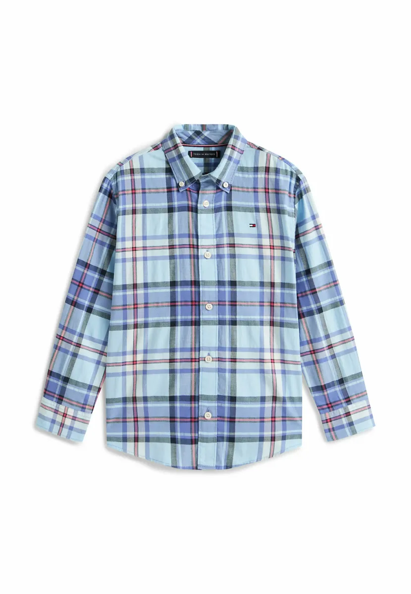 REGULAR FIT MICRO HERRINGBONE CHECK  - Hemd - light powdery blue multi check
