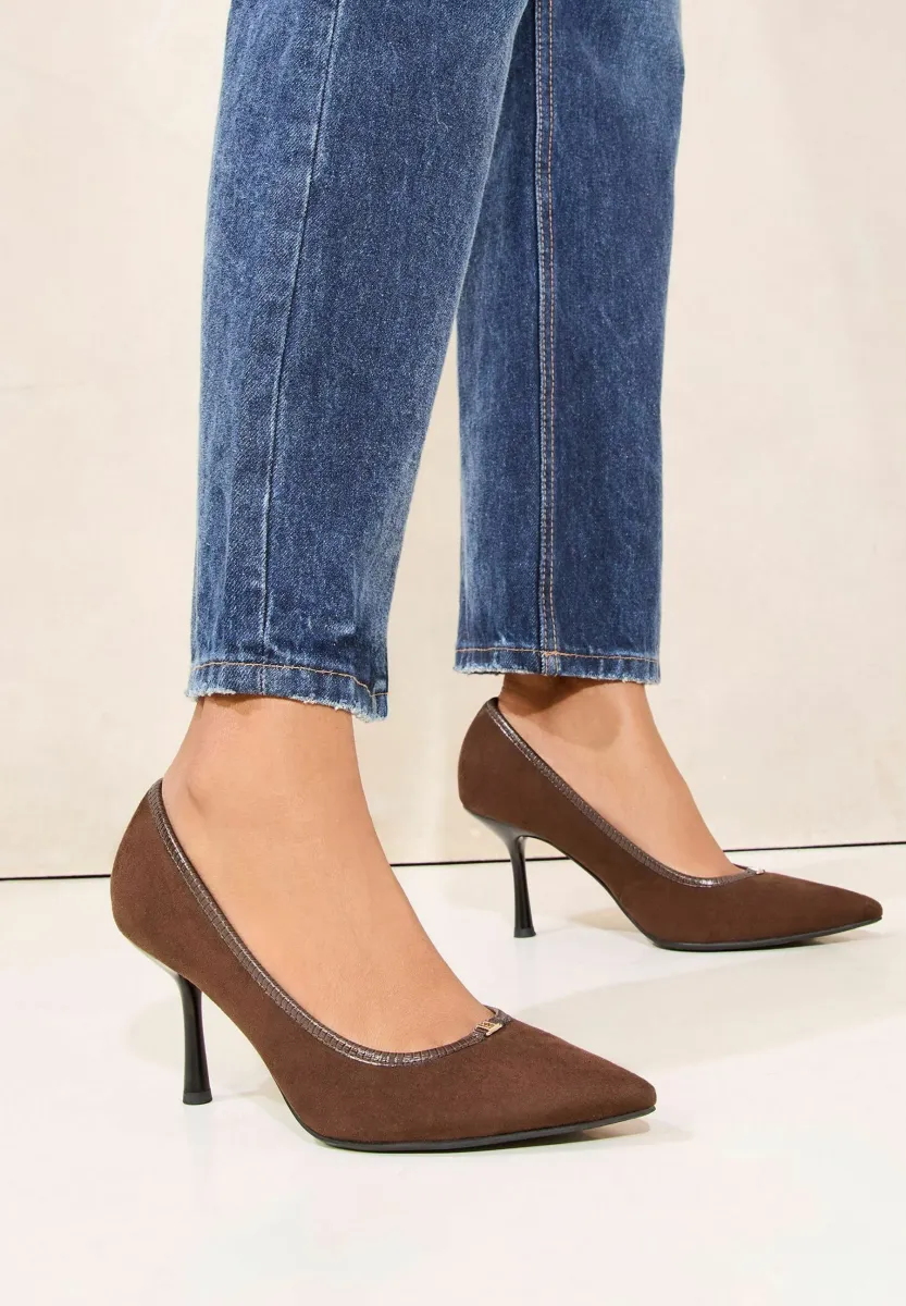 REGULAR FIT - MID - High Heel Pumps - chocolate brown
