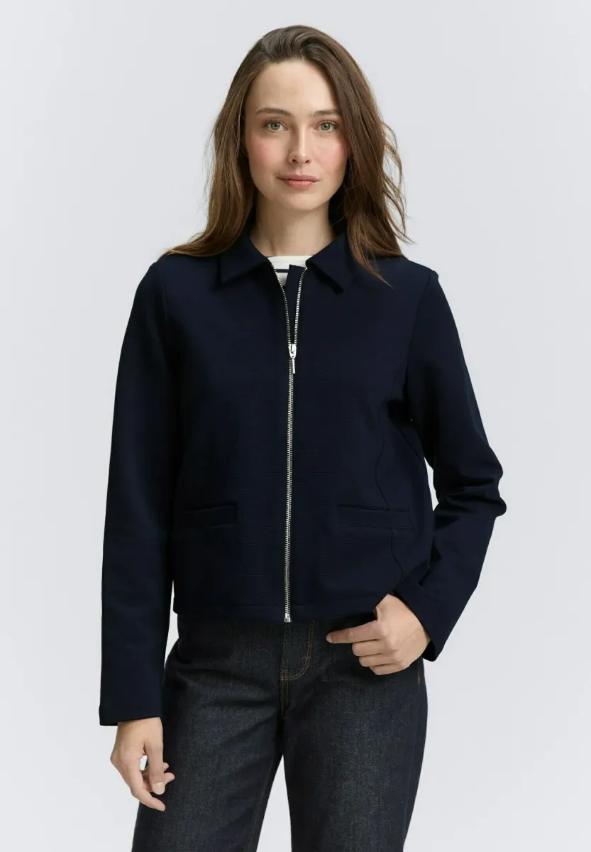 REGULAR FIT MIT REISSVERSCHLUSS - Leichte Jacke - sky captain blue