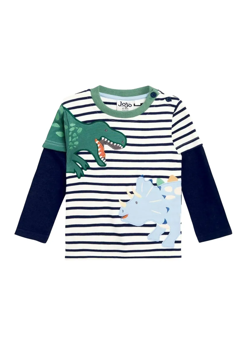 REGULAR FIT - MOCK APPLIQUÉ - Langarmshirt - light blue