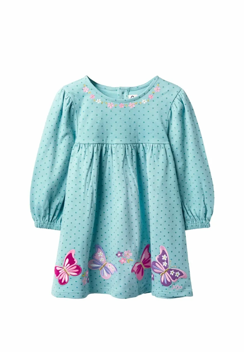 REGULAR FIT - MOUSE AND TEA CUP APPLIQUE - Jerseykleid - green