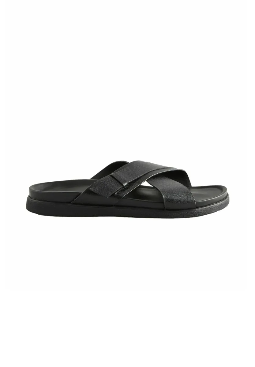 REGULAR FIT - Pantolette flach - black