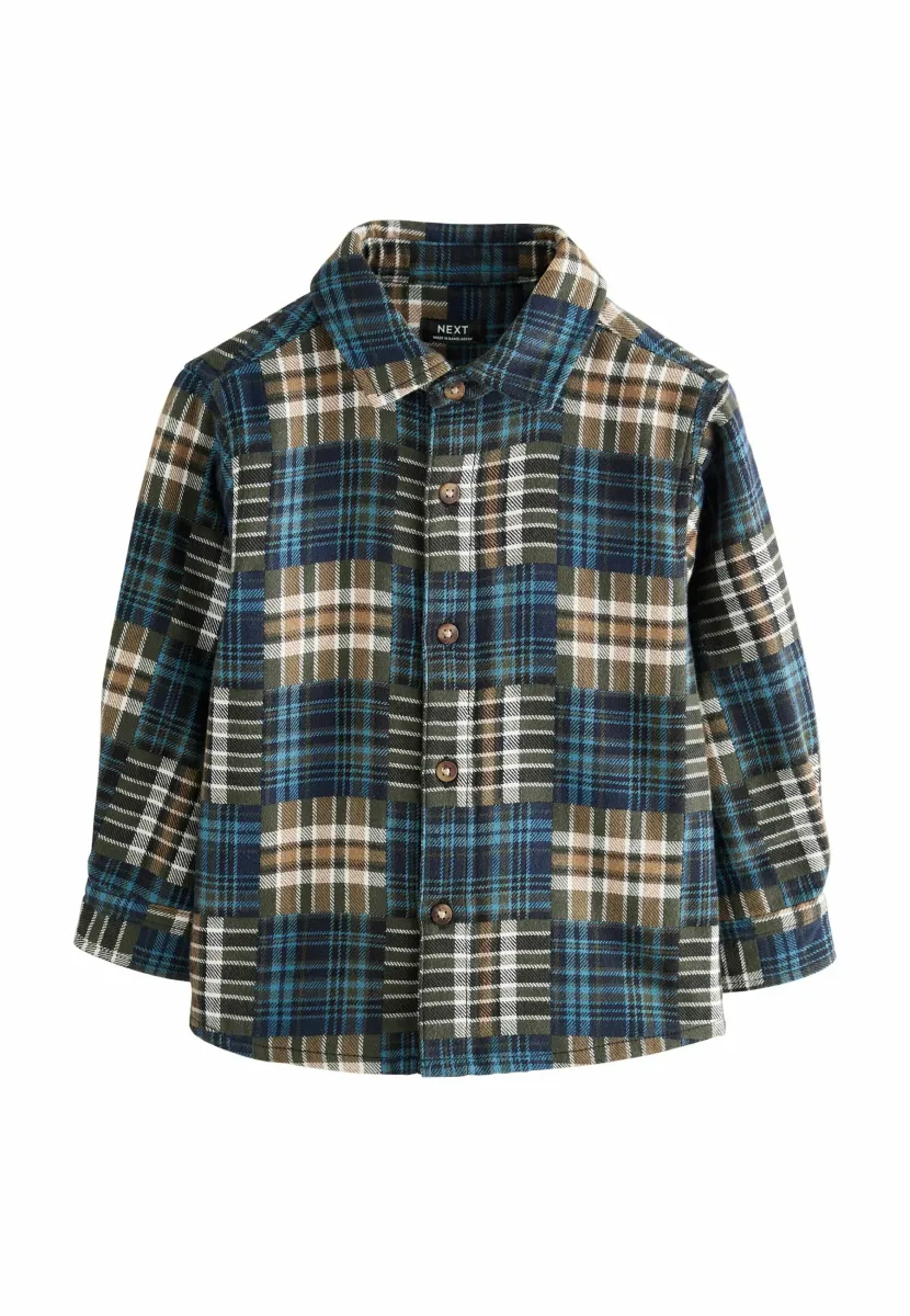 REGULAR FIT - PATCHWORK  - Hemd - green blue check