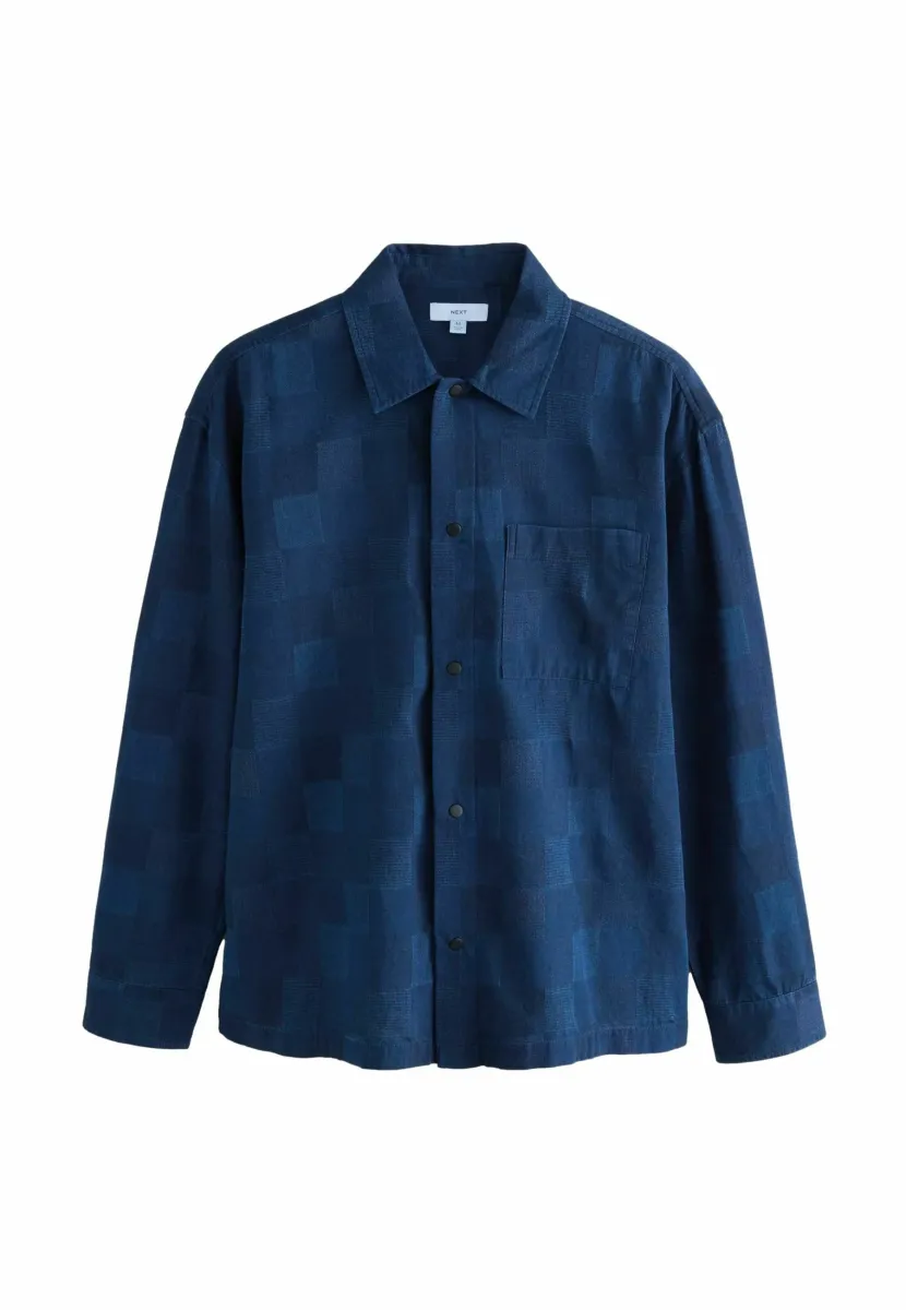 REGULAR FIT - PATCHWORK LONG SLEEVE - Hemd - indigo blue