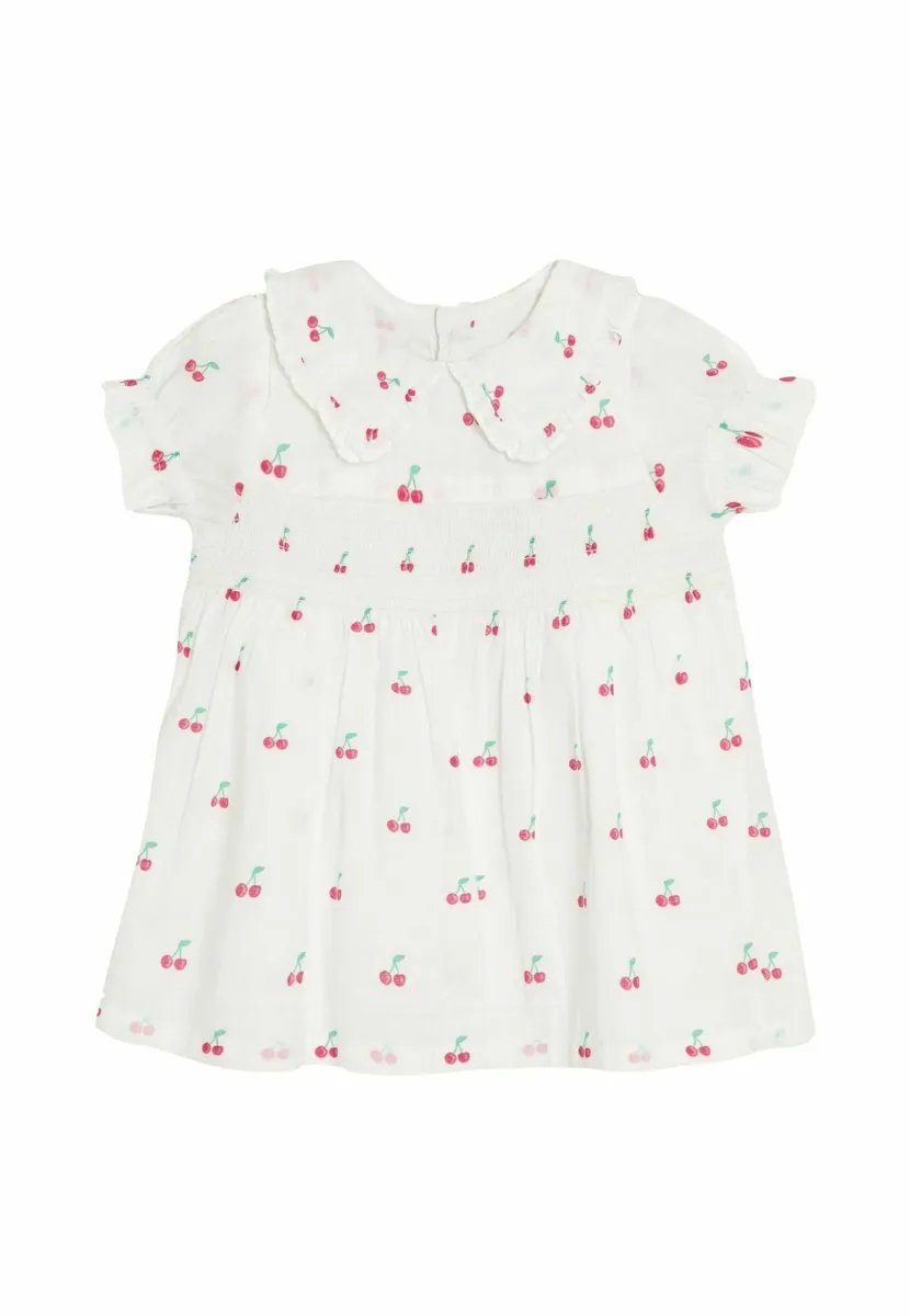 REGULAR FIT - PETER PAN COLLAR SMOCKED  - Bluse - white cherry