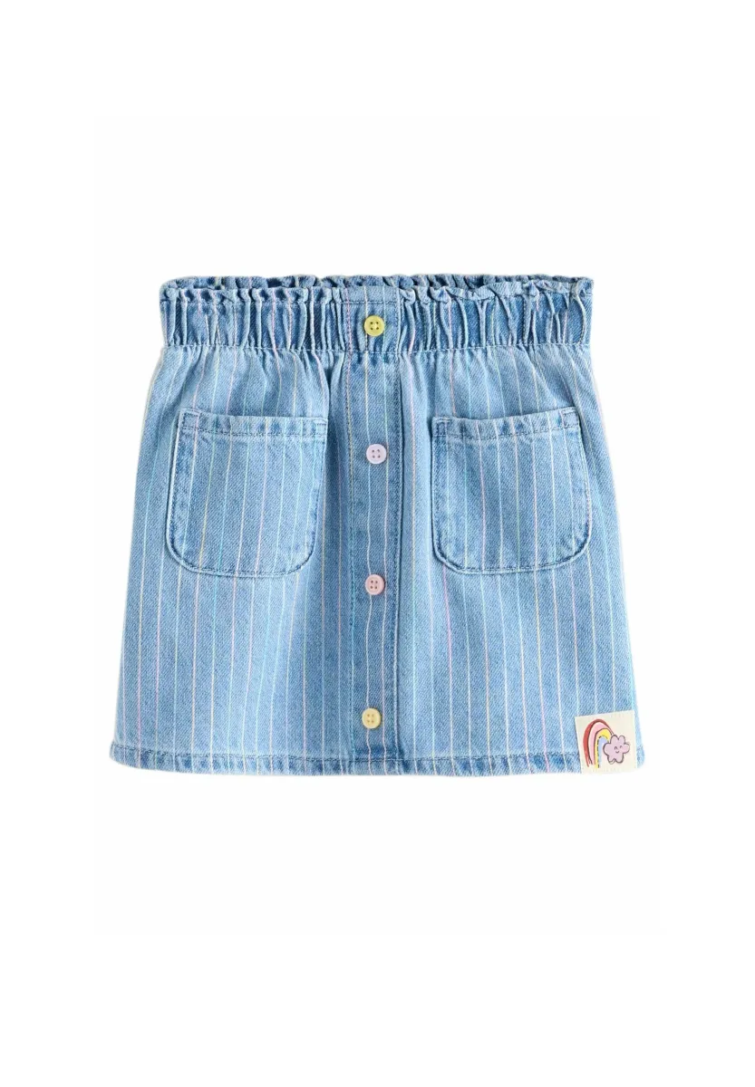 REGULAR FIT PINSTRIPE - Jeansrock - denim