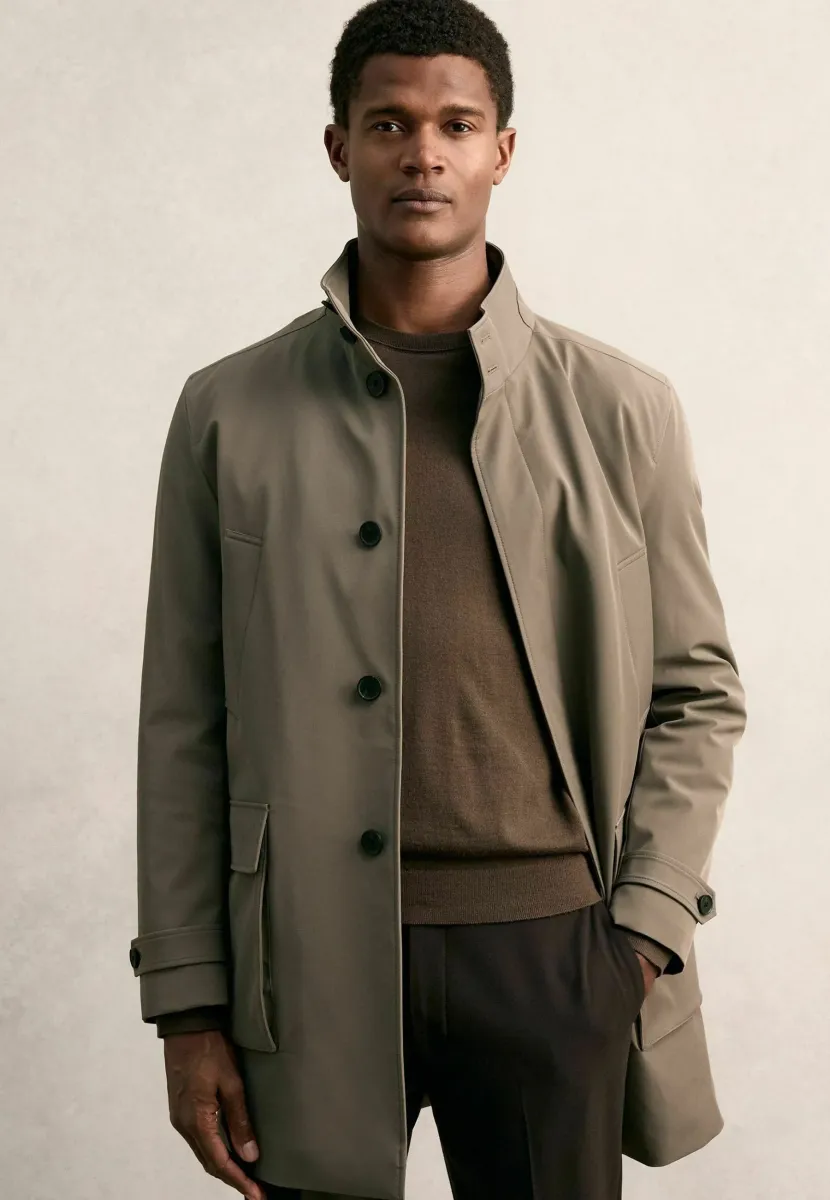 REGULAR FIT - PLAYER HYBRID REMOVABLE - Trenchcoat - mushroom brown