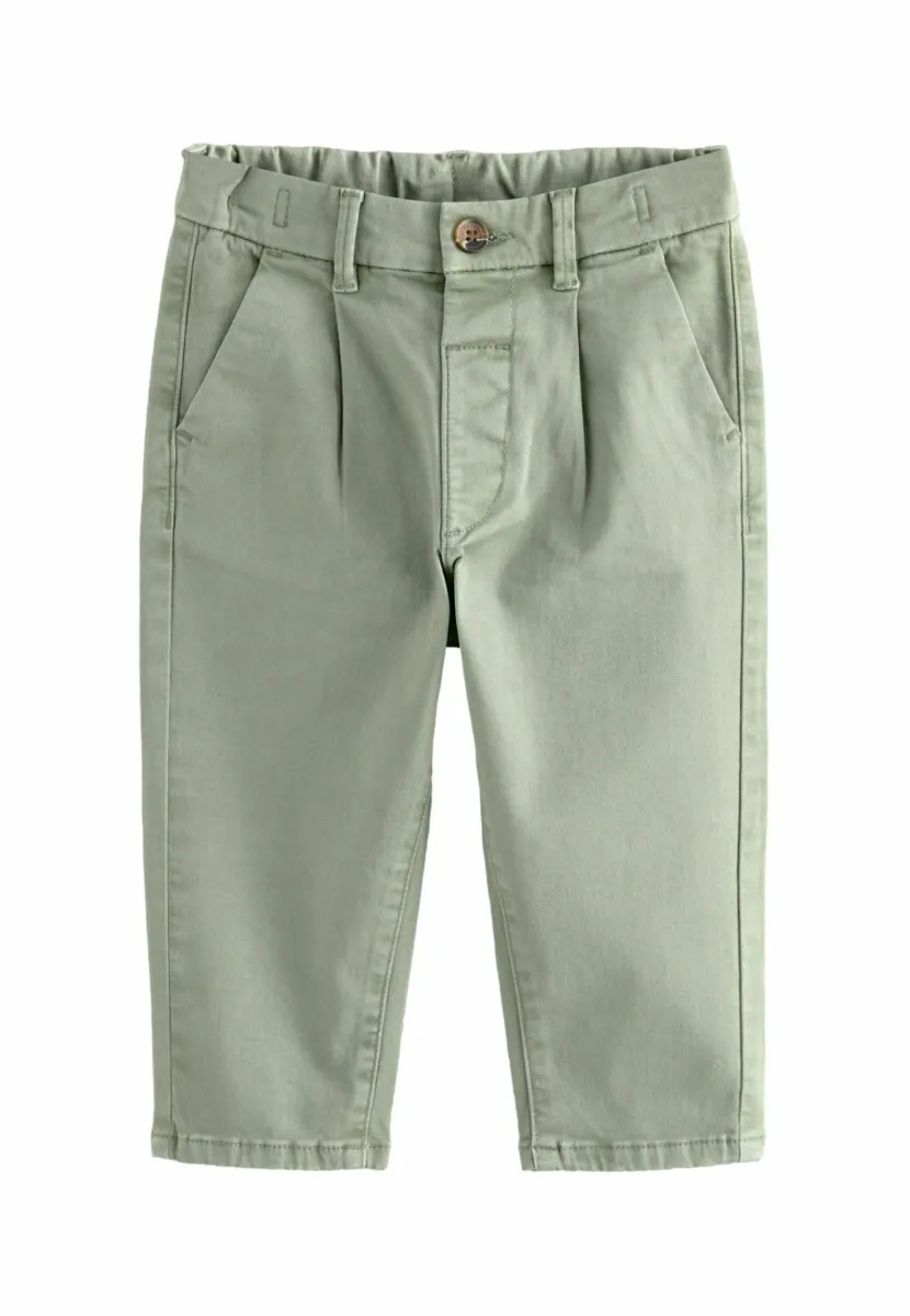 REGULAR FIT - PLEAT FRONT STRETCH - Stoffhose - sage green