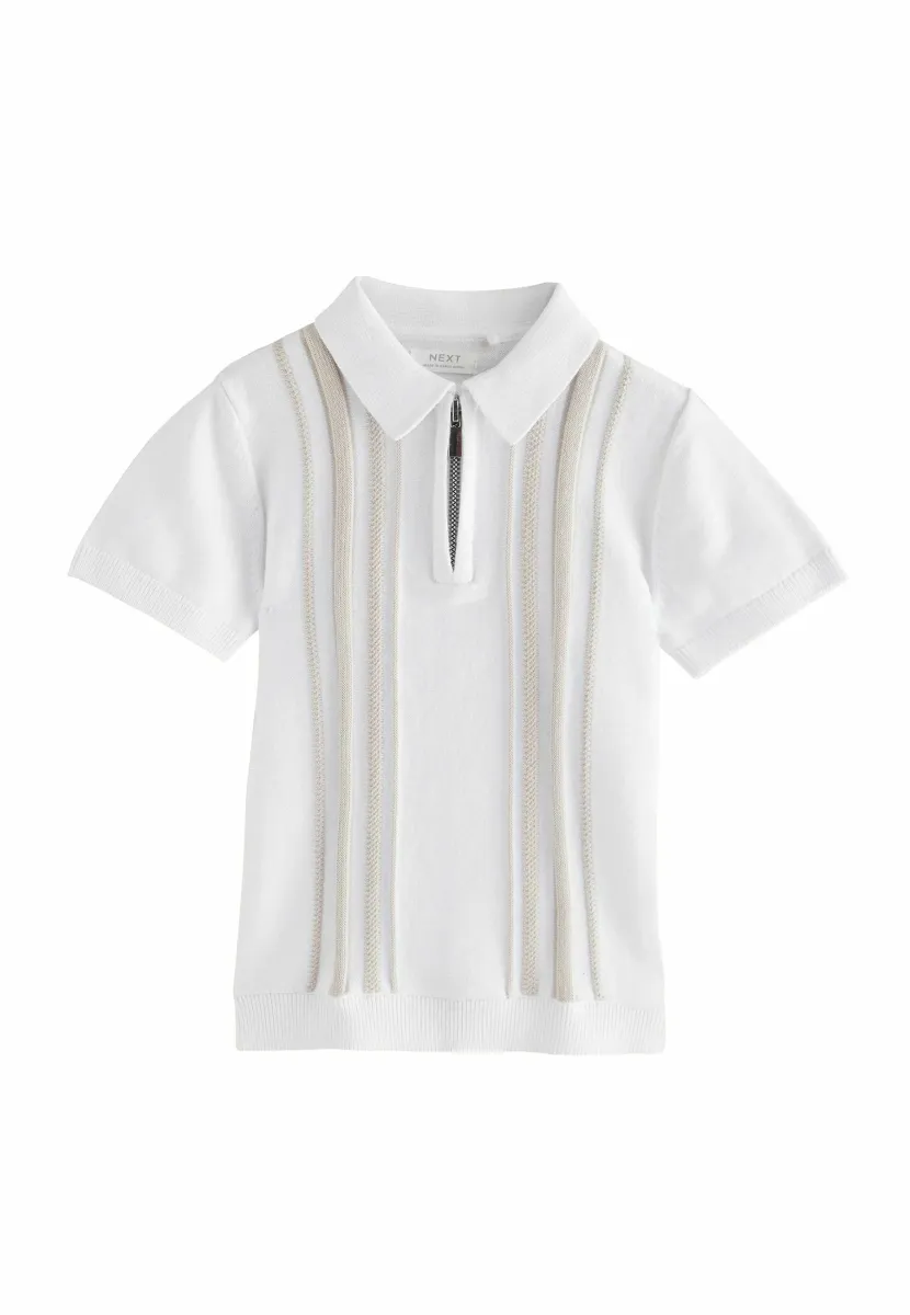 REGULAR FIT  - Poloshirt - white vertical stripe