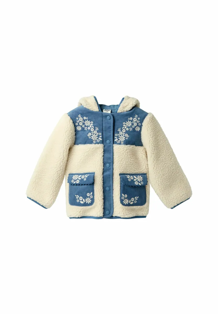 REGULAR FIT-POPPER THROUGH BORG - Fleecejacke - blue