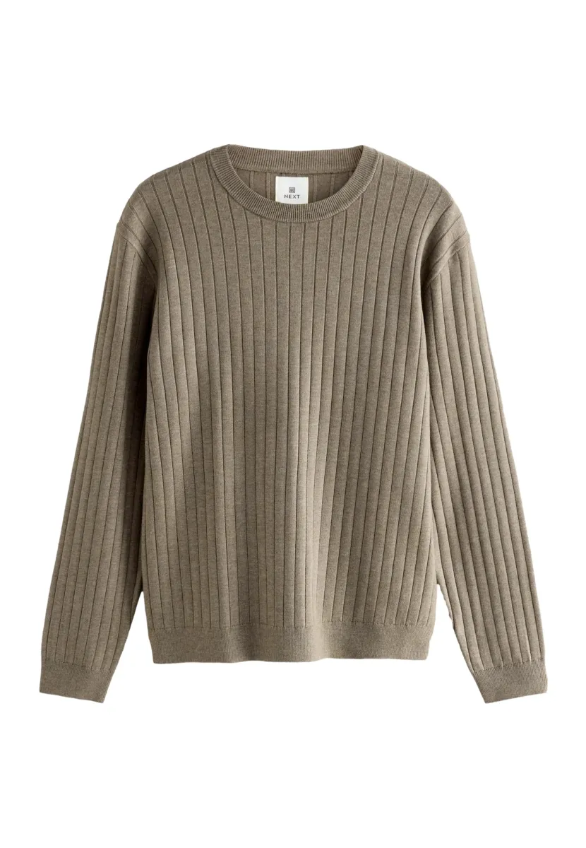 REGULAR FIT - PREMIUM CREW NECK - Strickpullover - mushroom