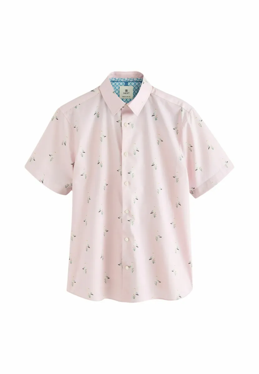REGULAR FIT - PRINT SHORT SLEEVE - Hemd - light pink bird conversational