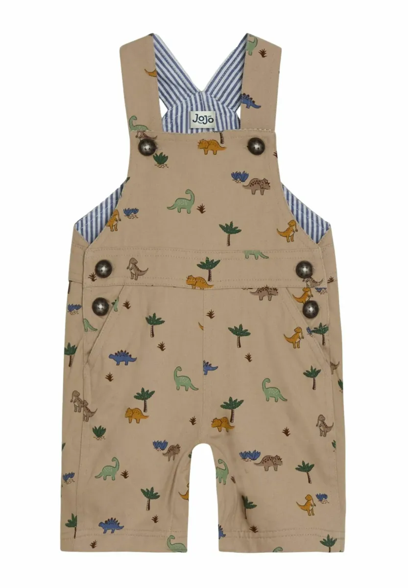 REGULAR FIT PRINTED  - Latzhose - stone dino
