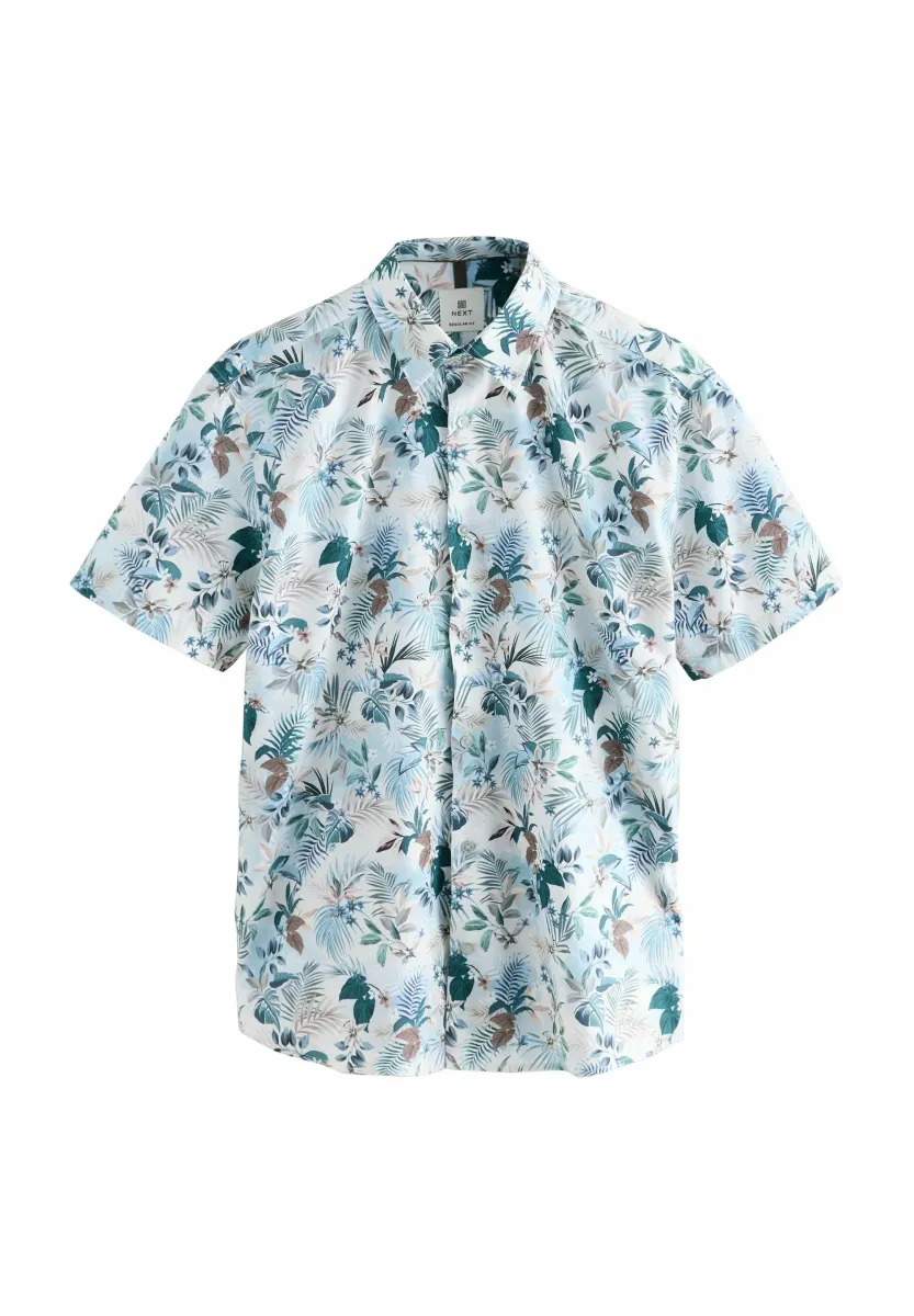 REGULAR FIT-PRINTED SHORT SLEEVE - Hemd - ecru hawaiian