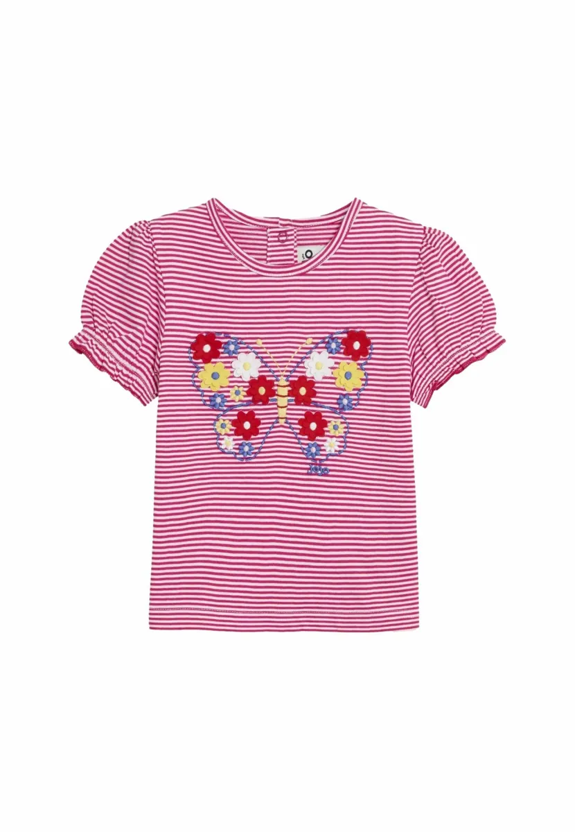 REGULAR FIT - PUFF SLEEVE - T-Shirt print - fuchsia pink applique