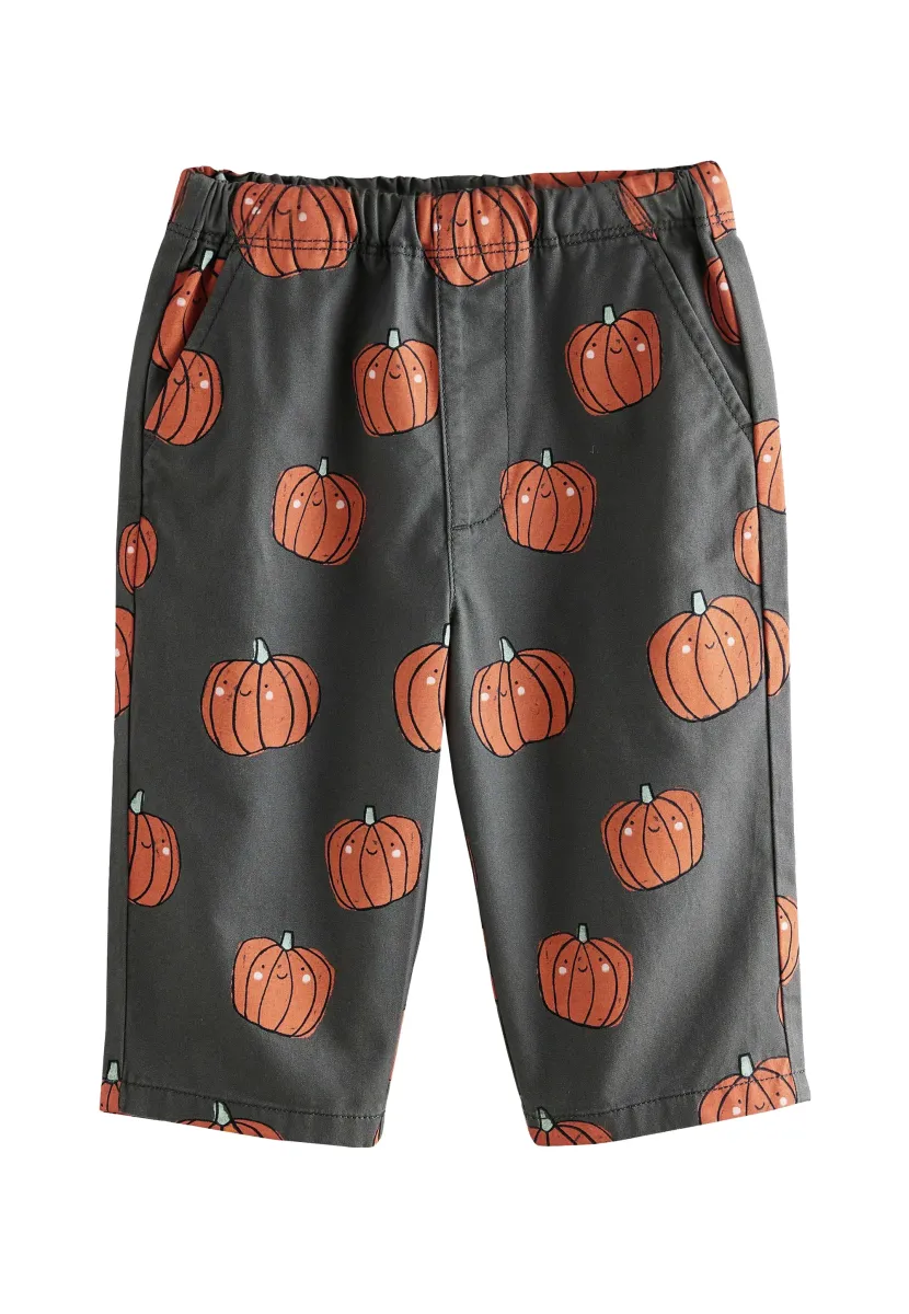 REGULAR FIT - PULL ON  - Stoffhose - neutral pumpkin print