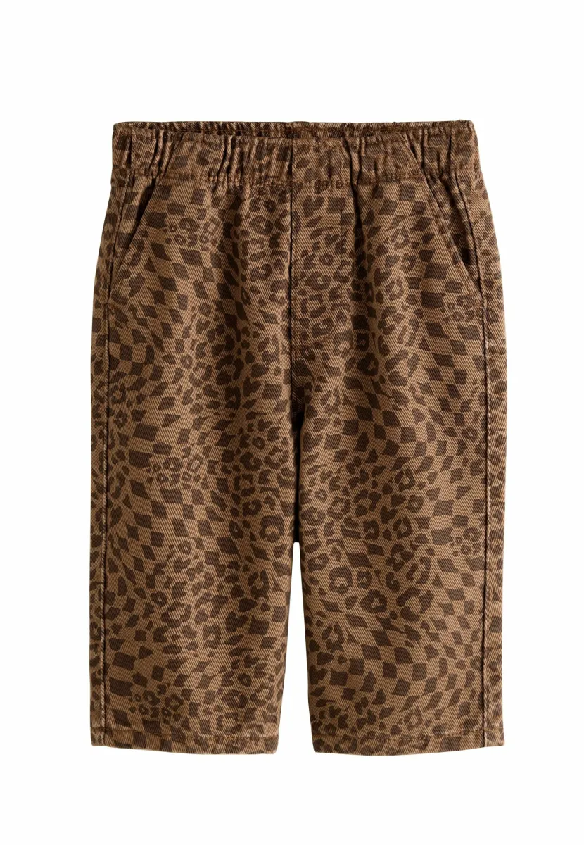 REGULAR FIT -  PULL ON WIDE  - Stoffhose - tan leopard print